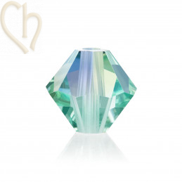 Preciosa Crystal Rondelle Bead 6mm Caribbean Sea Ab