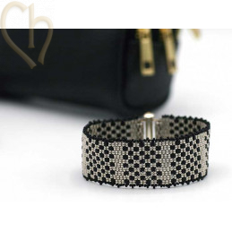 Kit bracelet Double Peyote Cube en Palladium Black Matte