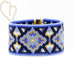 Bracelet en kit adulte : Bracelet Magatama Bleu en kit