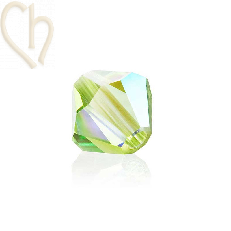 Preciosa Crystal Rondelle Bead 6mm Limecicle Ab