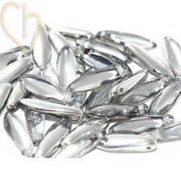 Dague perles en verre 5*16mm Crystal Labrador