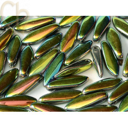 Dagger glass beads 5*16mm Crystal Marea