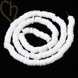 Heishi Rings 4mm White...