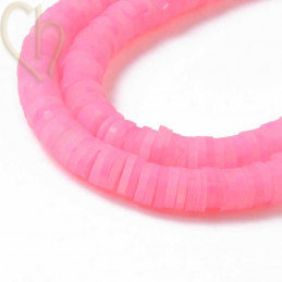 Heishi Rings 6mm Fluo Pink...