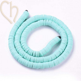 Heishi Rings 6mm MintGreen String 40cm