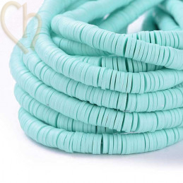 Heishi Rings 6mm MintGreen String 40cm