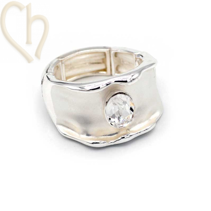 Ring adjustable with holder for crystal 4120 8*6mm Crystal