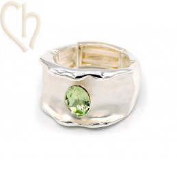 Kit Ring adjustable with holder for crystal 4120 8*6mm Peridot