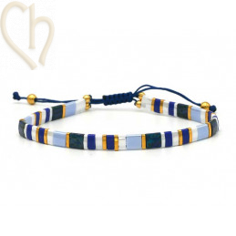 Armbandje met Miyuki kralen Tila Perpica Blue