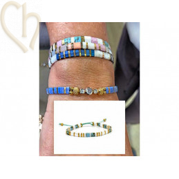 Kit bracelet avec Miyuki perles Tila Dandelion Multi Picasso