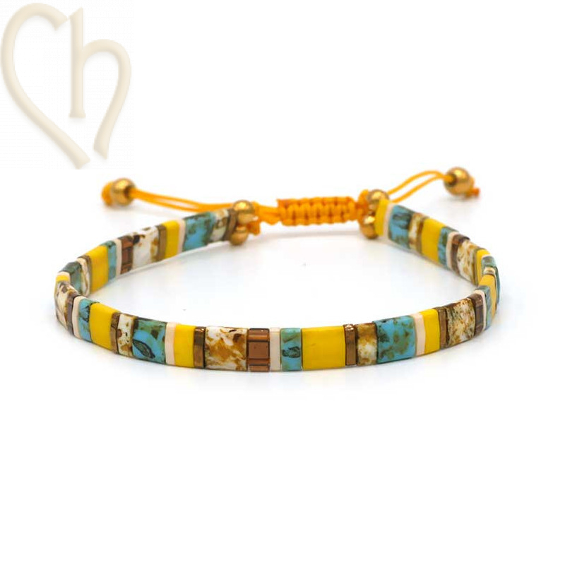 Kit bracelet avec Miyuki perles Tila Dandelion Multi Picasso