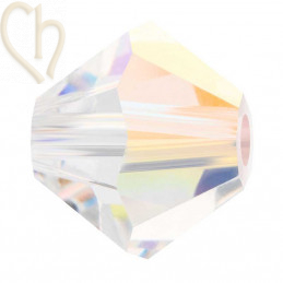 Preciosa Crystal Rondelle Bead 3mm Crystal AB