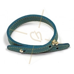 leder armband 25cm turquoise