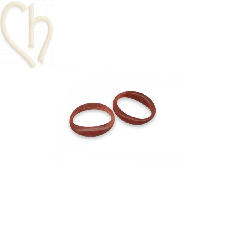 Acryl connector 39mm for chain Brown Red