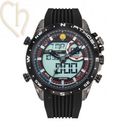 Montre Homme Patrouille de France Athos 1 Noir - Silicone Noir