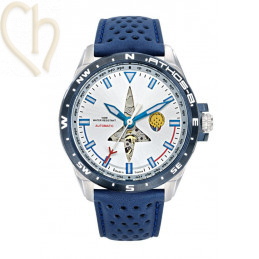 Men's Watch Patrouille de France Athos 8 Steel - Leather Bleu