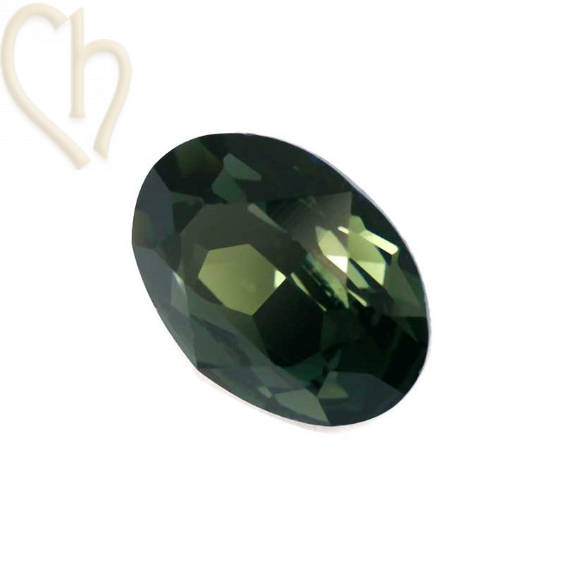 Charl'stone Crystal Cabochon oval 8*6mm Morion