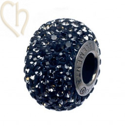 Becharmed pave Swarovski Elements 14mm Silver Night