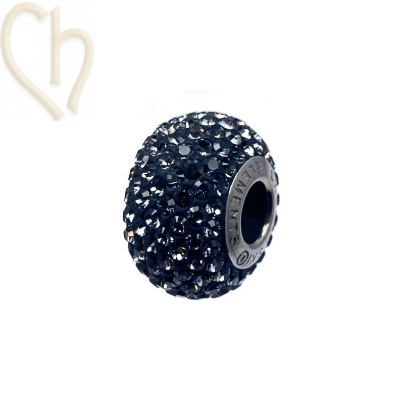 Becharmed pave Swarovski Elements 14mm Silver Night