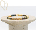 Kit bracelet ByElle avec Superduo perles - Black Cappuccino Gold