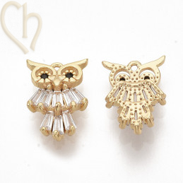 Charms Gold Plated owl 12mm...