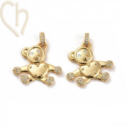 Charms Gold Teddybeer 22mm...