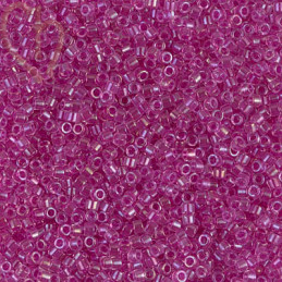 Fuchsia Lined Crystal AB - Miyuki Delica 11/0 5 gr. DB0074