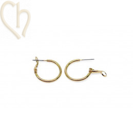 Créoles Boucles d'Oreilles rond 20mm Gold Plated