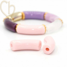 Acryl Tube beads 35*12mm Pastel Pink