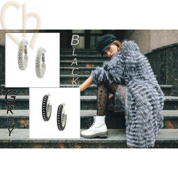 Kit DIY van oorbellen creolen 30mm Grey Silver