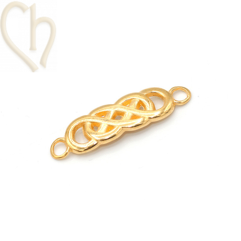 Tussenstuk metal Infinity 21*8mm Gold Plated