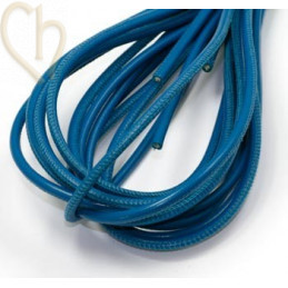 Cuir rond 4mm Bermuda Blue