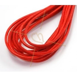 Leather round 4mm Bright Red