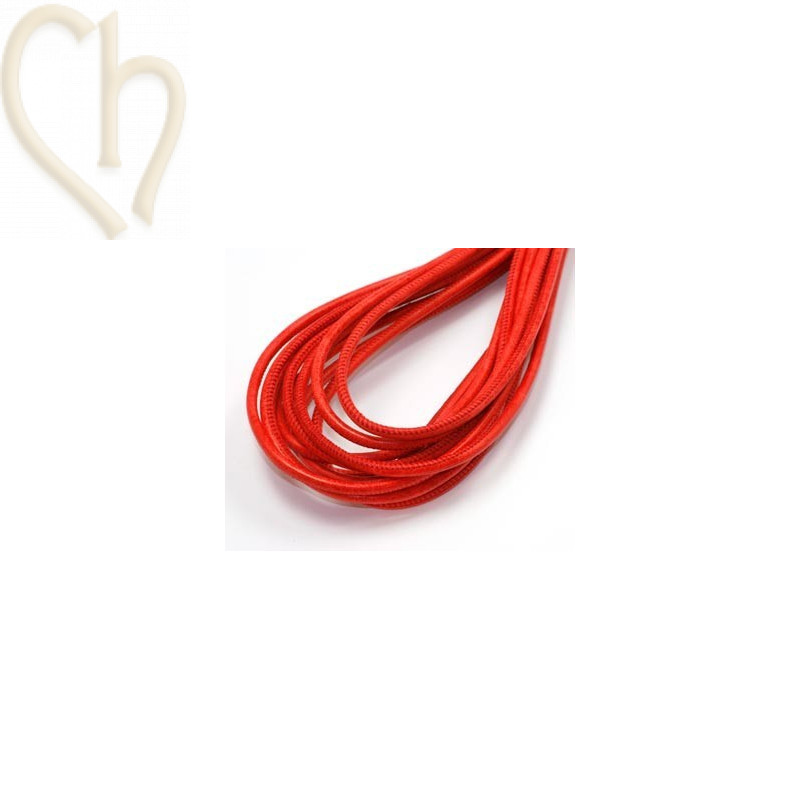 Cuir rond 4mm Rouge clair