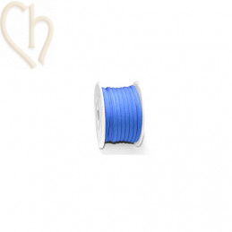 Elastic satin cord round 5mm - Bleu