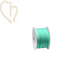 Cordon élastique satin rond 5mm - Turquoise