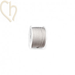 Elastic satin cord round 5mm - Grey