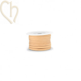Elastic satin cord round 5mm - Cream