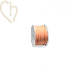 Elastic satin cord round 5mm - Peach