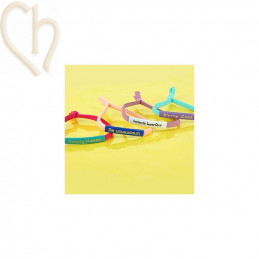 Intercallaire passe-cuir metal courbé 35mm - Bleu