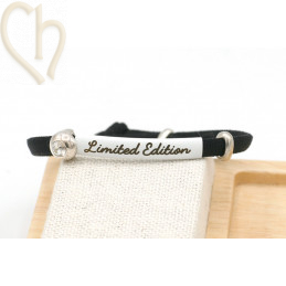 Bracelet elastic Black with Strass Cristal White