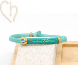 Bracelet élastique Turquoise avec strass cristal Turquoise