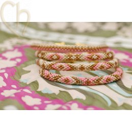 Schema Grille armband Jonc Beige Rose