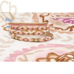 Kit 4 Bracelets Bangle in Beige Rose