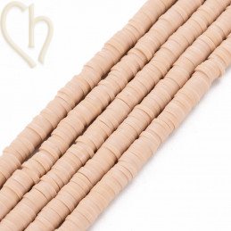 Heishi Rings 4mm Beige String 40cm.