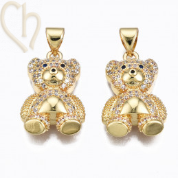 Charms Gold Teddybeer 22mm...