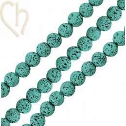 Lavasteen gekleurd 6mm rond...