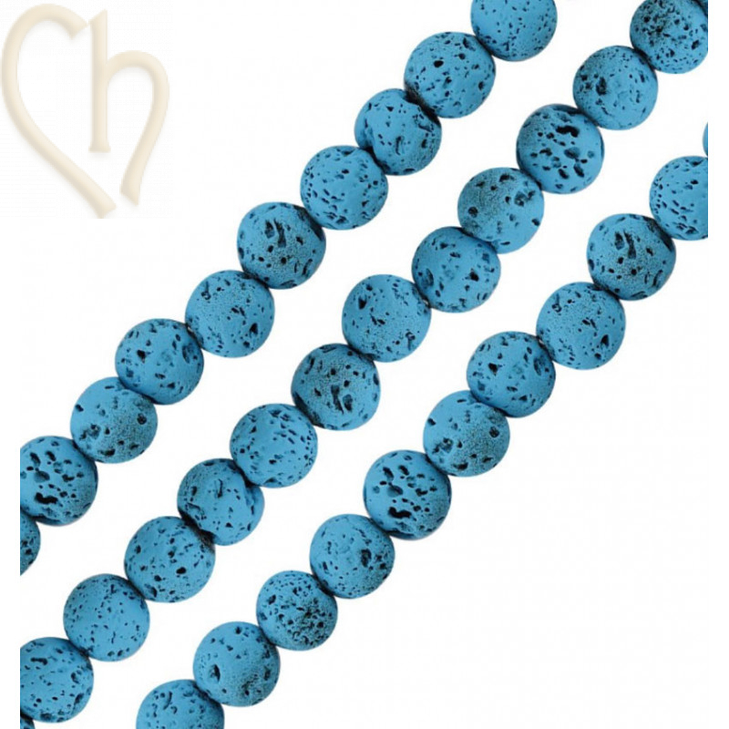 Pierre de Lave coloré 8mm Turquoise