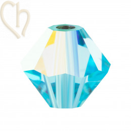 Preciosa Crystal Rondelle Bead 3mm Aqua BO