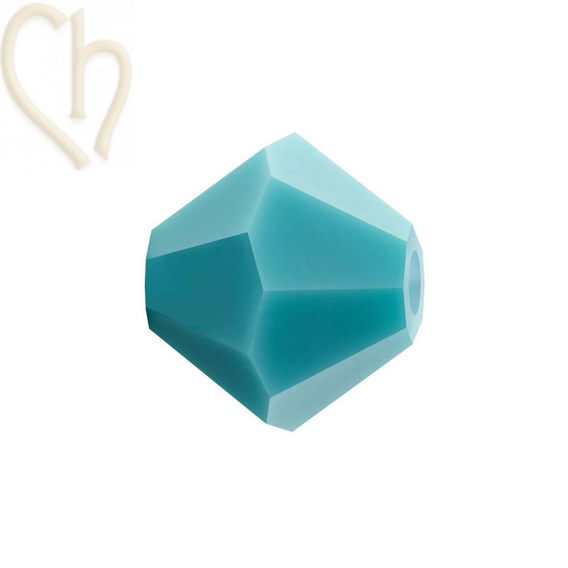 Preciosa Crystal Rondelle Bead 4mm Turquoise